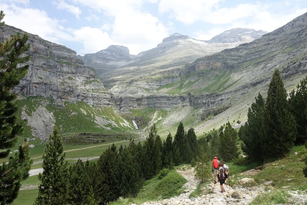 walking down a mountain